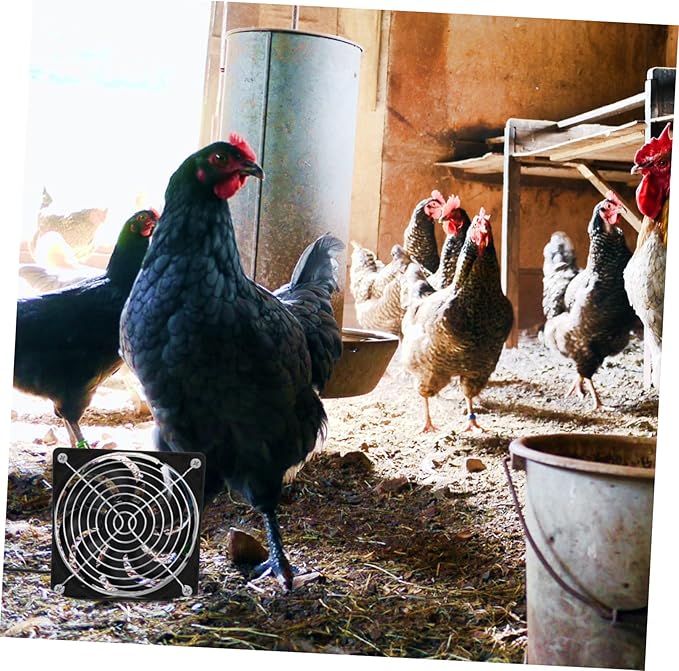 Yardwe 1set Solar Powered Fan for Chicken Coop and Greenhouse Small Exhaust Fan for Pet House Cooling Lightweight and Circulation