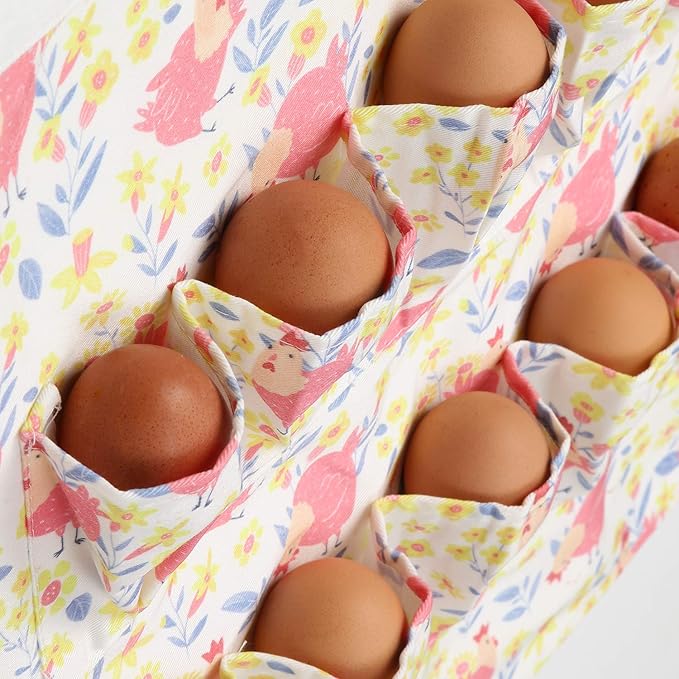 Plum Hill Chicken Egg Collecting Apron for Fresh Eggs - Gathering Apron for Women with Pockets