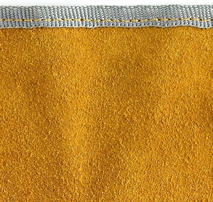 QWORK Leather Welding Work Apron - Flame and Welding Spatter Resistant - Adjustable Harness - Suitable for Welders, Blacksmiths