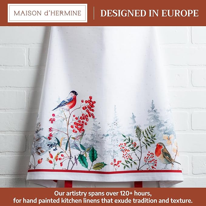 Maison d' Hermine 100% Cotton Apron for women with Pocket Kitchen Chef Apron for Men Cooking Easter Decorations