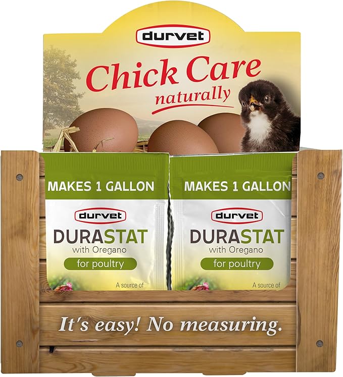 Durvet DURASTAT with Oregano for Poultry - 4gm Packet, Box of 40 Packets