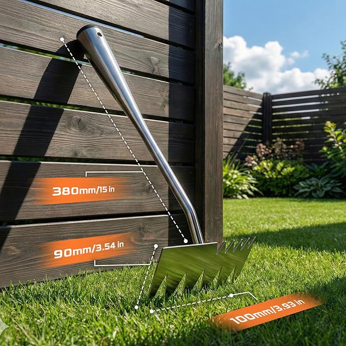 Weed Puller Tool, 6-Tooth Manganese Steel Manual Weeders, Portable Garden Weed Remover Tools for Vegetable Gardening Backyard Farm Planting & Weeding