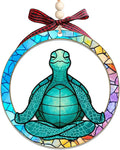 Yoga Christmas Ornament - Sea Turtle Meditating Zen Gifts for Women, Yoga Lovers, Instructors, Teachers, Mom, Friend - Meditation Acrylic Christmas Ornament