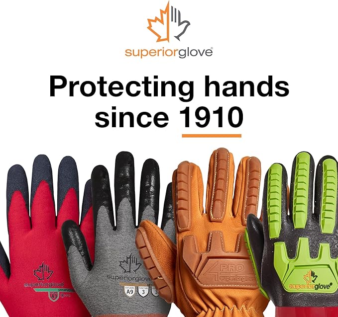 Superior Glove Endura Goatskin Leather Work Gloves Arc Flash Cut Resistant Safety Hand Protection
