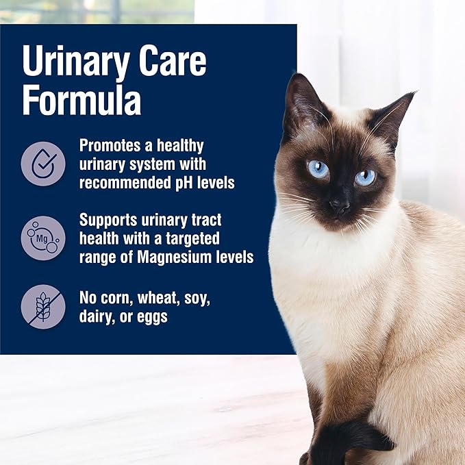 Blue Buffalo True Solutions Urinary Care Natural Nutrition with Clinically Proven Ingredients, Adult Cat Dry Food, with Chicken, 3.5 lb. Bag