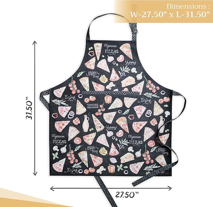 Maison d' Hermine 100% Cotton Apron for women with Pocket Kitchen Chef Apron for Men Cooking Easter Decorations