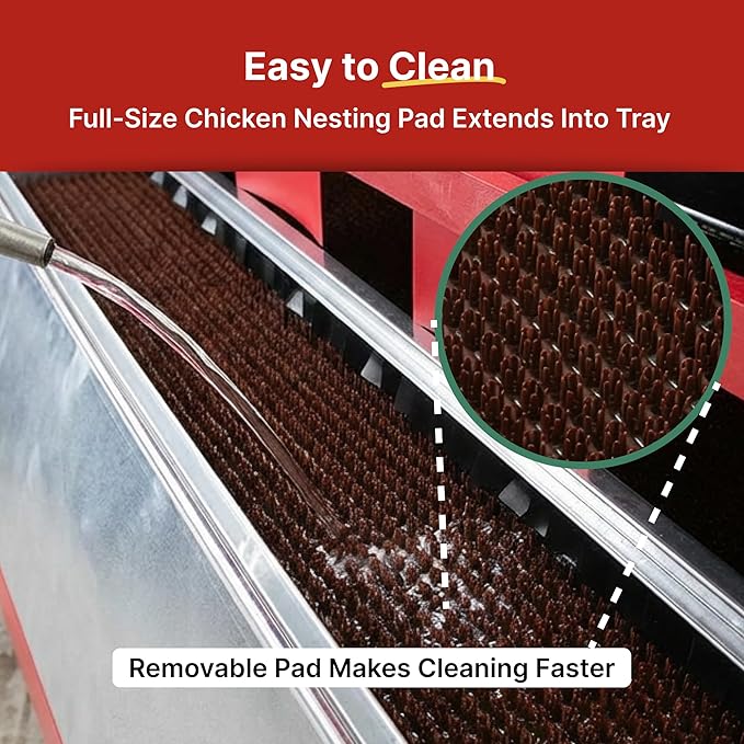 HenGear Nesting Boxes for Chickens, Nest Box with Rollout Egg Collection, Nesting Pads for Cleaner Eggs, Reversible Accessories for Chicken Coop, G90 Galvanized, Made to Last, Small, Up to 20 Hens
