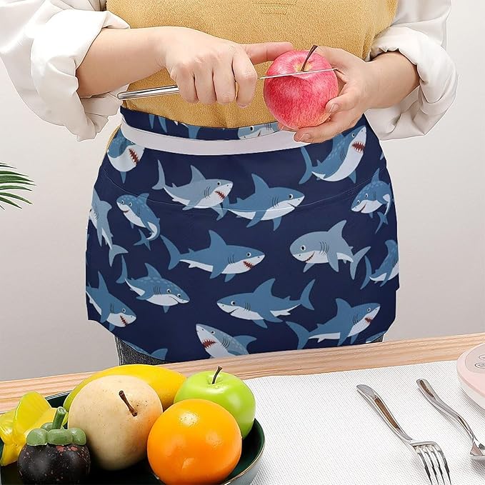 Server Waitress Waist Apron Cooking Kitchen Restaurant Aprons for Women Men