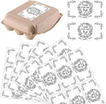60Pcs 2" x 4" Farm Fresh Eggs Label White Rectangle Free Range Hens Egg Carton Stickers Self Adhesive Packaging Tags for Box Container Business Farm Farmhouse Markets Supplies