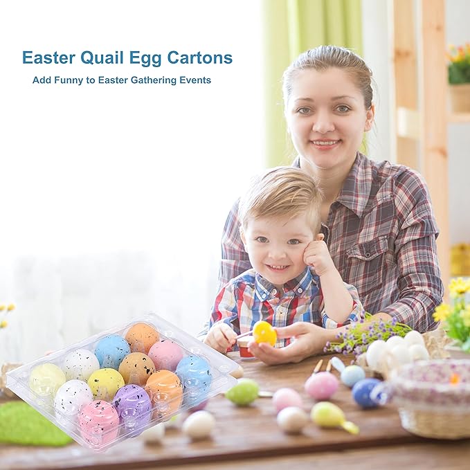 120 Pcs Quail Egg Cartons, Square Dozen Egg Basket, 3x4 Style Holds Up to Twelve 12 Count Small Eggs Box, Bulk Carton Pigeon Eggs Tray Container for Refrigerator