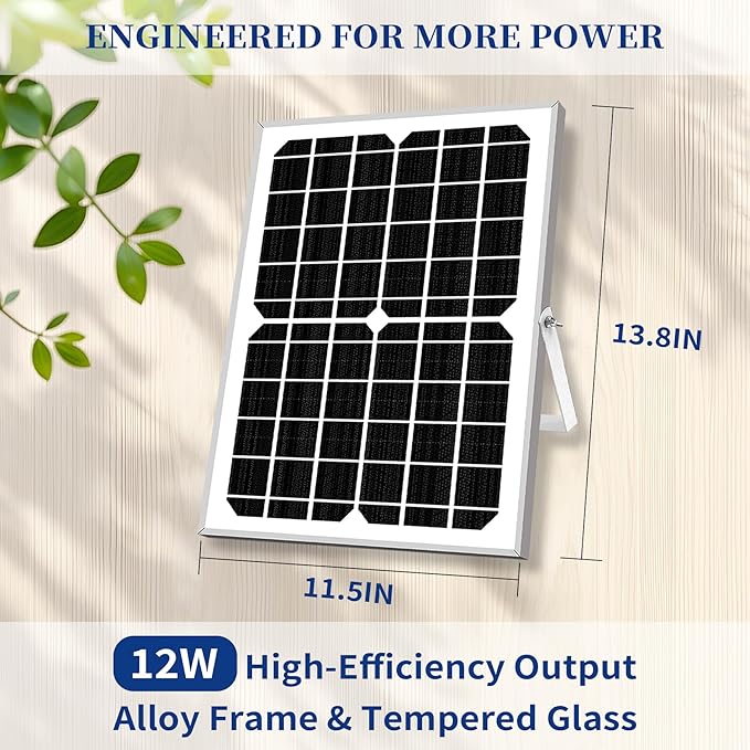 Automatic Chicken Coop Door with Solar Panel & Light - Solar Powered, Timer & Remote, 16”x12” Door, Anti-Pinch Alarm, Waterproof Aluminum, 5-Year Warranty for Hens Ducks Poultry