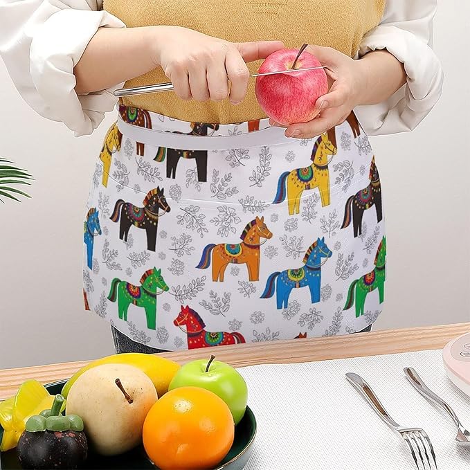 Server Waitress Waist Apron Cooking Kitchen Restaurant Aprons for Women Men