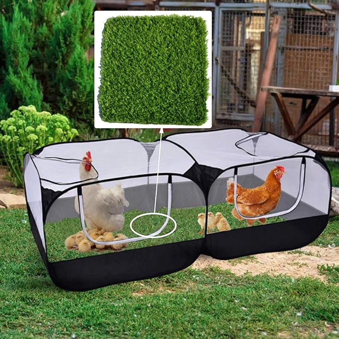 Hamiledyi Chicken Nesting Box Pads, 6 Pcs Artificial Grass Rug Carpet Synthetic Turf Mat Nest Box Bedding for Chicken Coop Pet Garden Lawn Indoor Outdoor 12"x12"