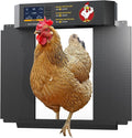 Chicken Coop Door, Automatic Chicken Coop Door Opener, Large LCD Display with Timer & Light Sensor, Anti-Pinch Protection