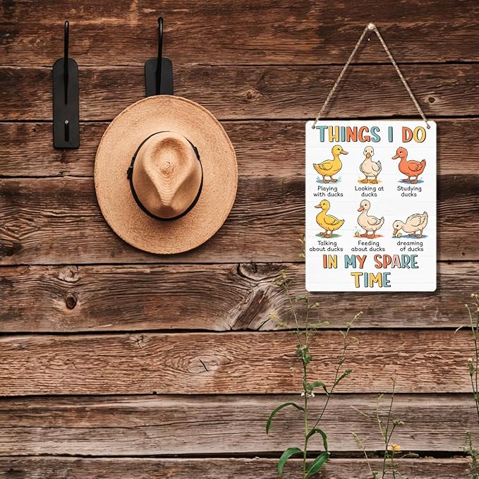 Duck Gifts Sign Funny Duck Coop Accessories Duck Signs Humor Decor for Home Farm Duck-Coop Kitchen Garden Yard Country Decor 8x10 Inch