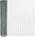 Chicken Wire for Floral Arrangements, 14 x 39 in Galvanized Iron Hexagonal PVC Coated for Crafts/Poultry/Garden, Chicken Wire Netting Fence Mesh [Green]