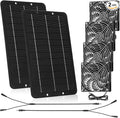 Riakrum Solar Powered Fan Solar Panel Dual Fans Kit 10w 12v Exhaust Fan Outdoor Waterproof for Greenhouse Chicken Coop Pet House Sheds Window(2 Set)