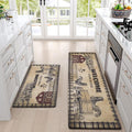 ASPMIZ Farmhouse Kitchen Rugs Set of 2, Rooster Kitchen Mats Cushioned Anti Fatigue, Waterproof Kitchen Rug Non Slip Washable, Country Kitchen Floor Mats for Sink Office,18'' x 48'' + 18'' x 30''