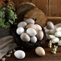 Gejoy 12 Pcs Easter Speckled Eggs Neutral Plastic Fake Chicken Eggs Pastel Textured Easter Decor Vintage Decorative Vase Bowl Fillers Farmhouse Spring Decorations for Home Table DIY Craft (Brown)