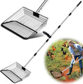 Chicken Coop Scoop, Chicken Poop Scooper for Sand, 10" Wide Heavy-Duty Metal Head, Stainless Steel Handle (36"-68") Ergonomic Chicken Sand, Poop Cleaning Tool, Chicken Coop Essentials