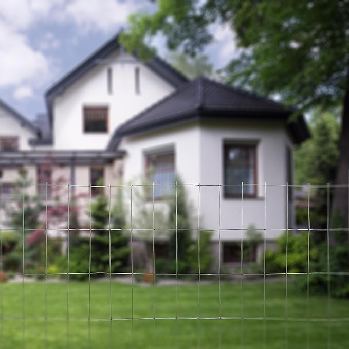 YARDGARD – 2 in. x 4 in. Mesh Welded Wire Fence – 48 in. x 50 ft. 14‑Gauge Galvanized Steel – for Animal Enclosures | Garden Protection | Property Boundaries and Utility Fencing
