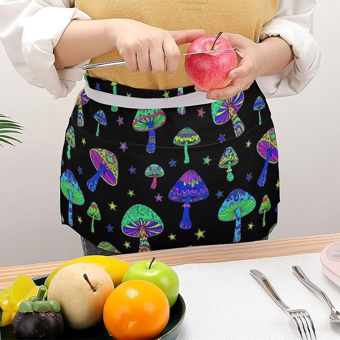 Server Waitress Waist Apron Cooking Kitchen Restaurant Aprons for Women Men