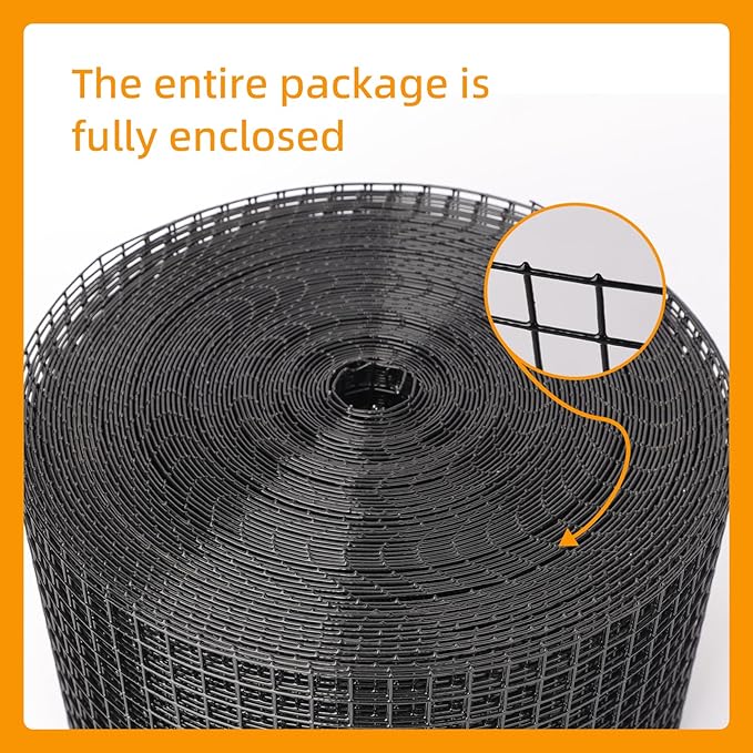 Solar Panel Bird Guard Black PVC1/2 inch 6in * 100FT Anti Bird roll mesh kit with 70 Sets of Fasteners Critter Guard for Solar Panels can Prevent Pigeons Birds from Entering The Interior