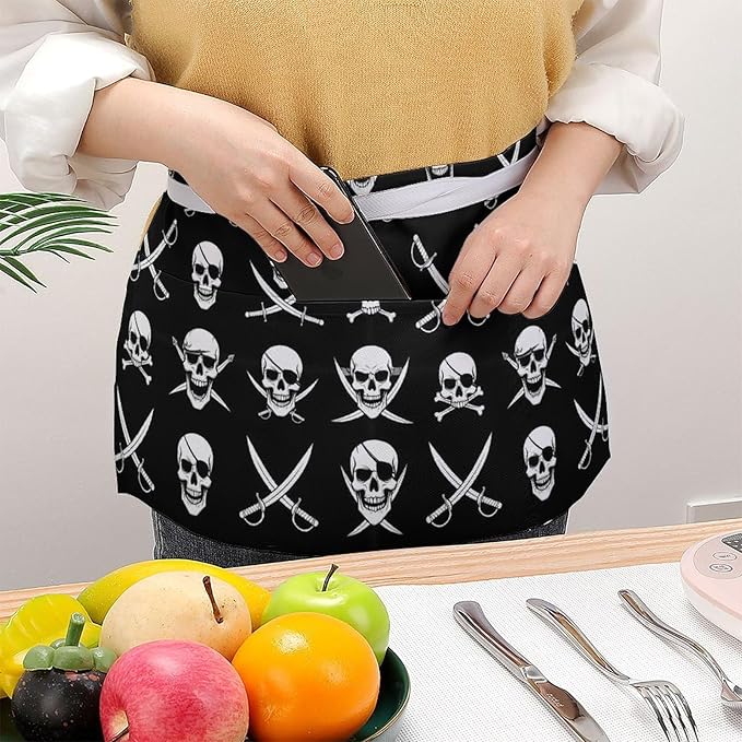 Server Waitress Waist Apron Cooking Kitchen Restaurant Aprons for Women Men