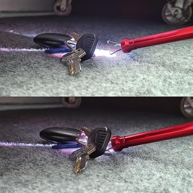 Flexible Grabber Claw Type Garbage Picker with LED Light arm Extension. Claw Grabber Magnetic Picking Tool,for Men, DIY Handyman, Father/Dad, Husband, Boyfriend, Women