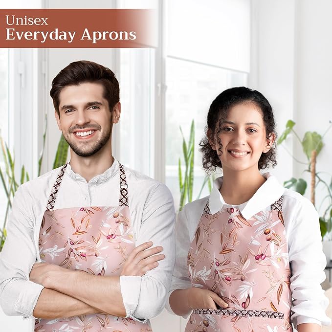 Maison d' Hermine 100% Cotton Apron for women with Pocket Kitchen Chef Apron for Men Cooking Easter Decorations