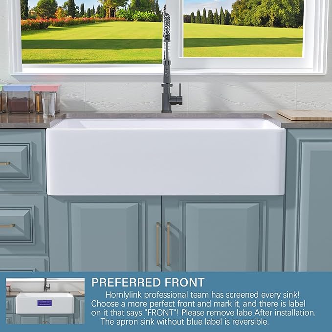 Extra Large White Farmhouse Sink 36 x 18 Inch, Firecaly Apron Front Undermount Farm Kitchen Sink Single Bowl for Kitchen, w Accessories 2 Types, Fits MIN. Cabinet Size: 21"Dx39"W