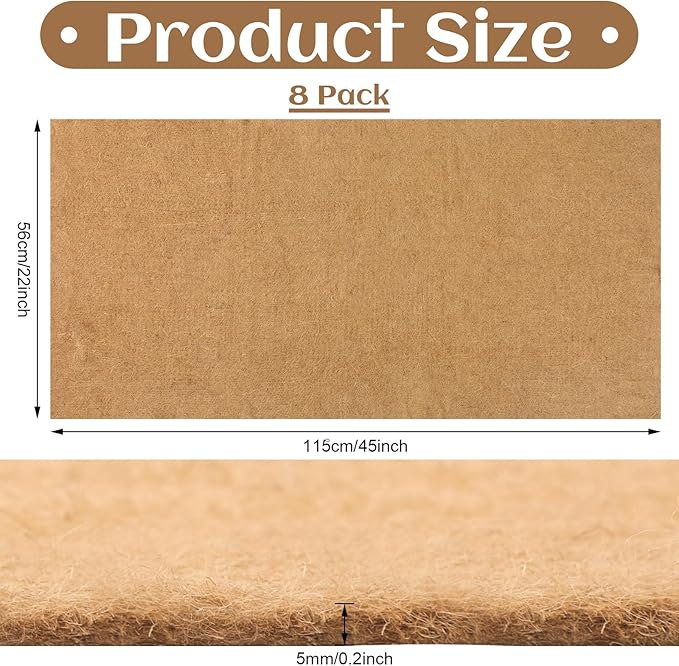 8 Pack Jute Chicken Nesting Pads for Red Barn Brooder, 45 x 22 Inch Large Nest Mats Nesting Brooder Liners for Red Barn, Chicken Coop, Poultry and Small Birds