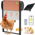 Automatic Chicken Coop Door, Solar Powered Chicken Door with Timer & Light Sensor, Chicken Door Opener, Support APP Controlled, Built-in 4000mAh Battery, USB Rechargeable, Anti-Pinch & Weather Proof