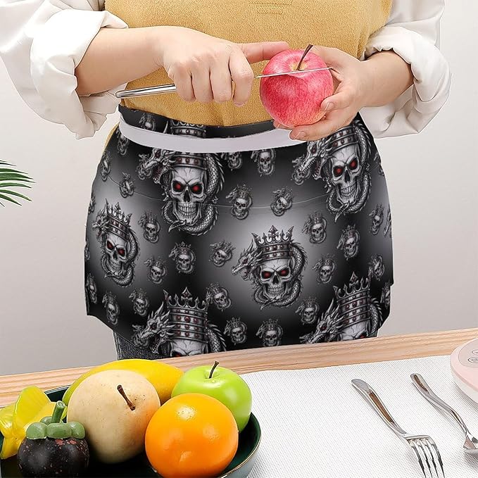 Unisex Half Waiter Waist Short Apron Waterproof Chef Works Waitress Aprons