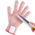 Cut Resistant Gloves, 1 Pair, Small, Red, Food Grade, Cut Proof, Breathable, Textured Grip, Ideal for Kitchen, Oyster Shucking, Fish Filleting, Wood Carving, Gardening