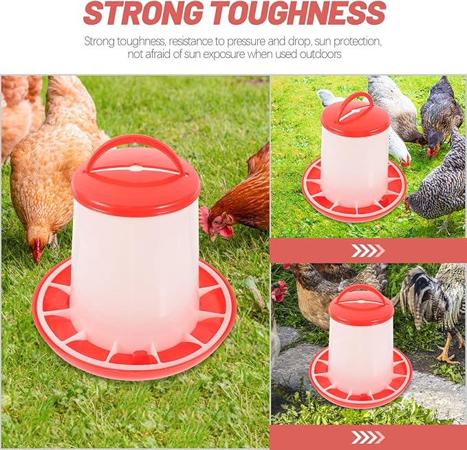 Chicken Feeder Kit No Waste Plastic Poultry Feeder for Chicks Brooder Box