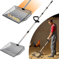 Large 15inch Chicken Poop Scooper, Chicken Coop Accessories 24-68" Long Litter Scoop with Ergonomic Grip, 5-in-1 Multifunctional Heavy Duty Litter Sifting Shovel for Coop, Goat Stall, Stable Cleaning