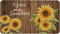 Roszwtit Farmhouse Kitchen Rugs and Mats, You are My Sunshine Sunflowers Door Mat, Seasonal Washable Non-Slip Floor Mats for Home Kitchen Decor 30x17 Inch