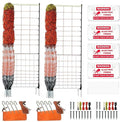 Electric Premium Poultry Netting Fence 59”H x 98.5’L - Versatile Portable Electric Fencing for Flying Chicken Sheep Goats Deer Hogs Dogs, Used in Backyards Homesteaders Farms and Ranches, PK2