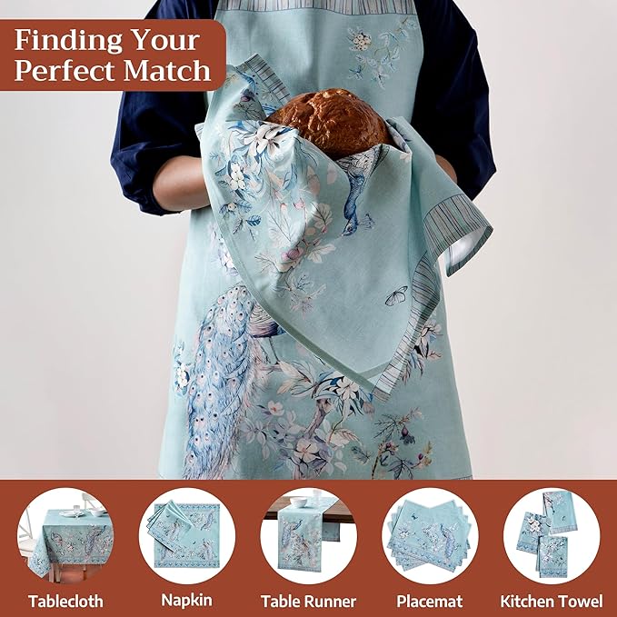 Maison d' Hermine 100% Cotton Apron for women with Pocket Kitchen Chef Apron for Men Cooking Easter Decorations
