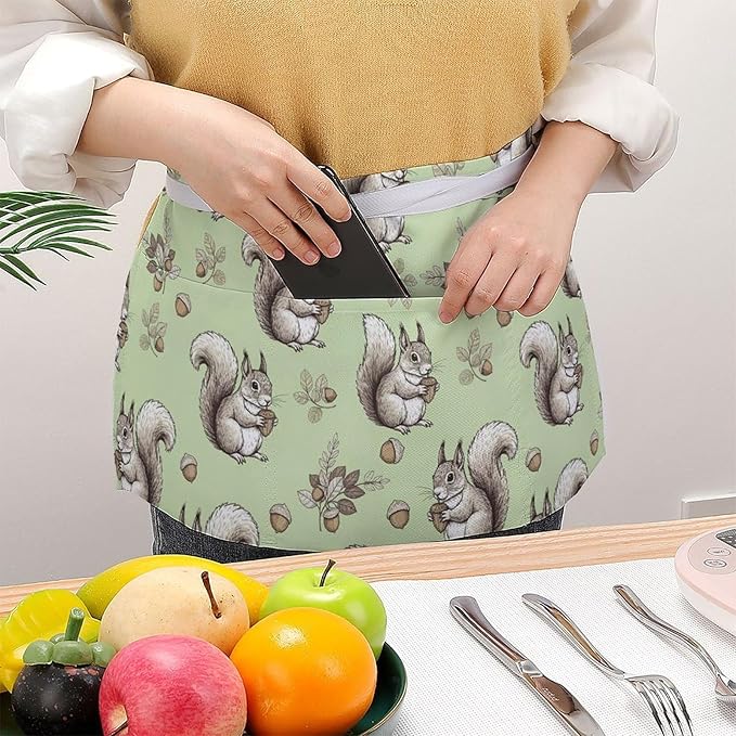 Unisex Half Waiter Waist Short Apron Waterproof Chef Works Waitress Aprons