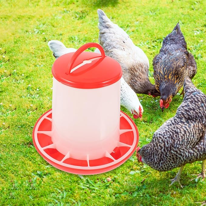 Chicken Feeder Kit No Waste Plastic Poultry Feeder for Chicks Brooder Box