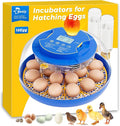 18 Incubators for Hatching Eggs, Automatic Egg Turning and Humidity Control, 360 View, Suitable for Chickens, Ducks, Quails, and Other Birds