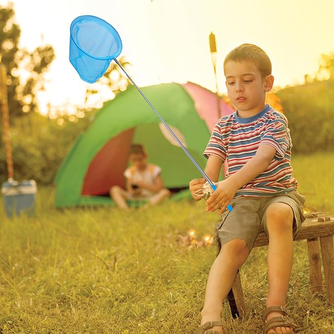 TSYAN Telescopic Butterfly Net, Perfect for Catching Bugs Insect Small Fish,Outdoor Tools Colorful Extendable up to 34" for Kids