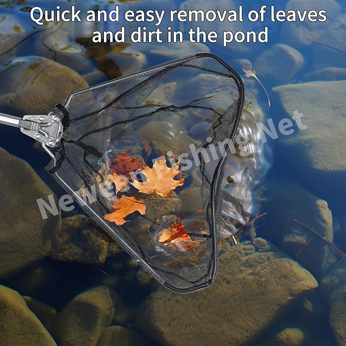Neween Fishing Net, Foldable Collapsible Telescopic Fish Landing Net, Durable Nylon Material Mesh Landing Net for Easy Catching or Releasing for Trout