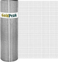 GoldPeak Hardware Cloth 1/4 inch 48 in x 100 ft 23-Gauge, Hot-Dip Galvanized After Welding, Chicken Wire Fencing Welded Wire Fence Gopher Wire Welded Wire Fence Garden Fencing Rabbit Wire Mesh