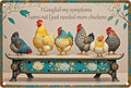 Chicken Metal Tin Sign Vintage Retro Poster Wall Art Chicken Decoration for Chicken Coops Farms Yard Home Bar Cafe Garage or Office - Thoughtful Chicken Gift Idea