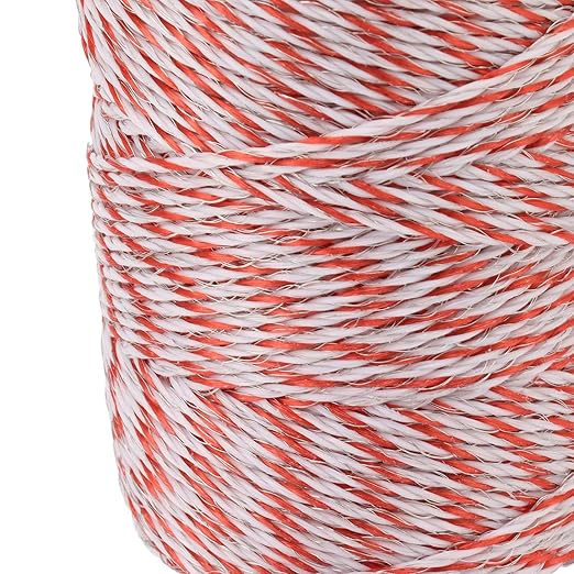 Electric Fence Polywire Rope, Electric Fence Polywire, Stainless Steel Wire Fence Wire, Portable Electric Fence Rope for Farm Ranch