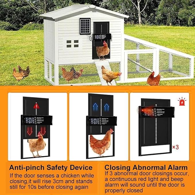 Waterproof Aluminum Alloy Solar Chicken House Door Remote Control Aluminum Chicken Door with with Timer Light Sensor