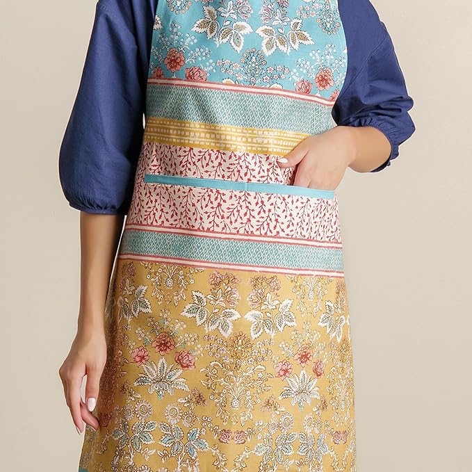 Maison d' Hermine 100% Cotton Apron for women with Pocket Kitchen Chef Apron for Men Cooking Easter Decorations